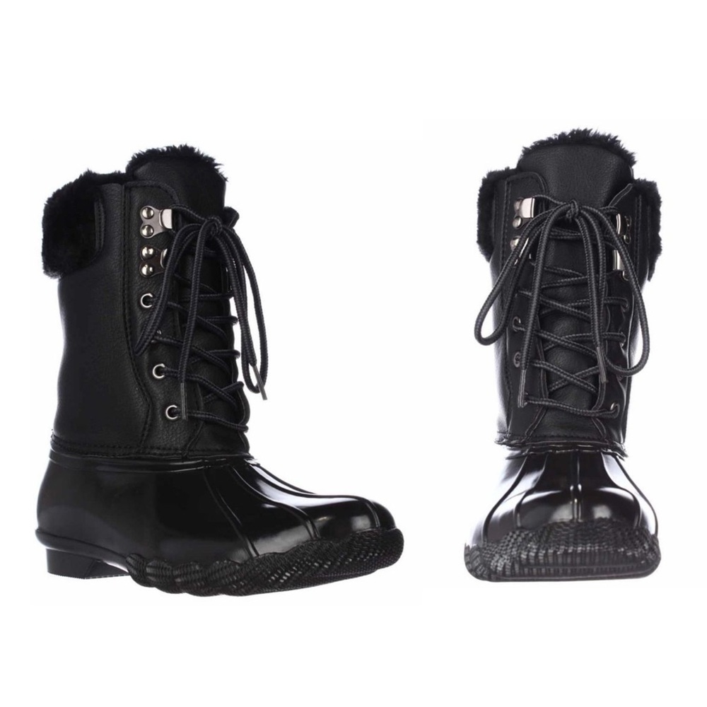 Steve Madden Tstorm Black Duck Style Rain Boot - 8